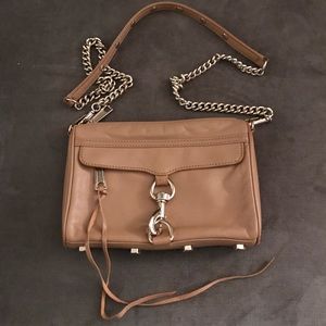 Rebecca Minkoff Mini M.A.C. in light tan.